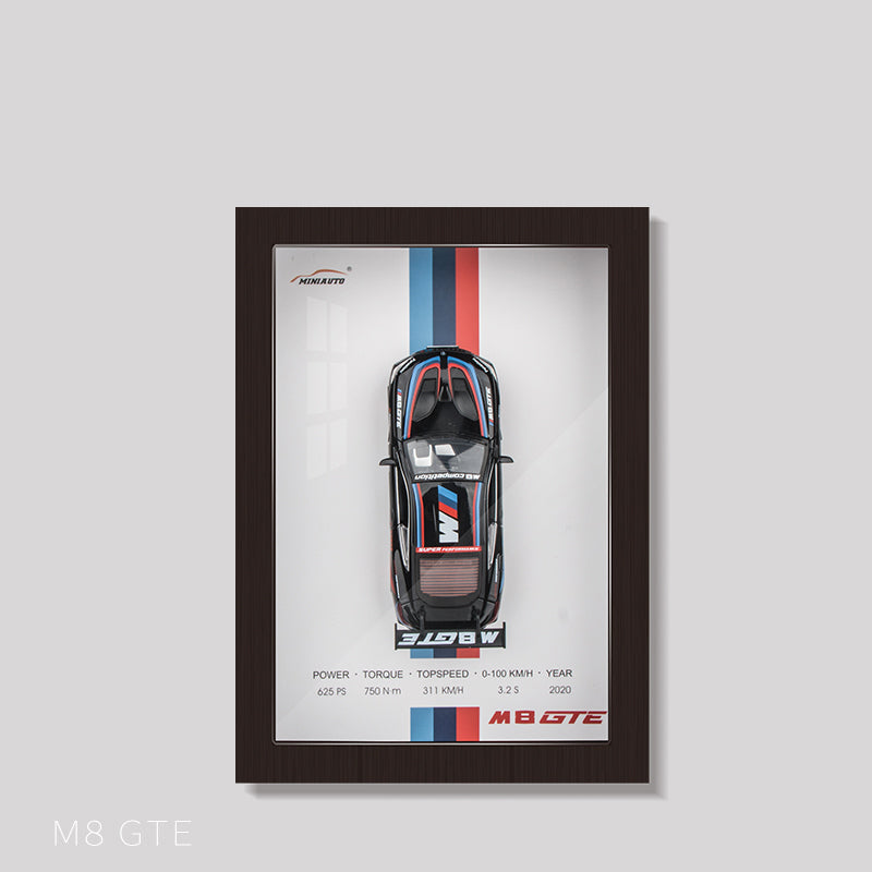 MiniAuto 1: 32 Diecast Metal 3D Car Frame Car
Model (BMW - M8 GTE)