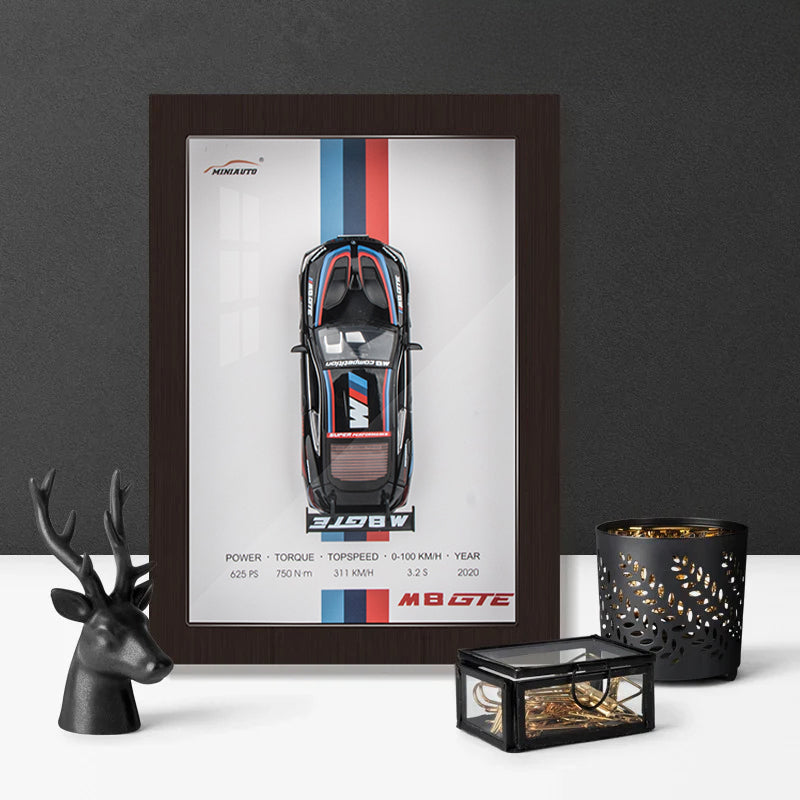 MiniAuto 1: 32 Diecast Metal 3D Car Frame Car
Model (BMW - M8 GTE)