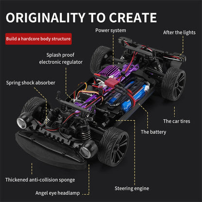 Pro RC Drift Car 2.4GHz, 1/16 Scale Car 4WD RC
Cars Fast Drifting Car
60KM/H