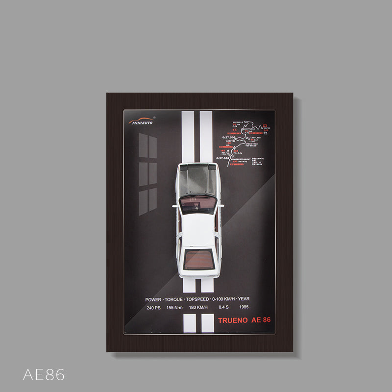 MiniAuto 1: 32 Diecast Metal 3D Car Frame Car
Model (AE86]