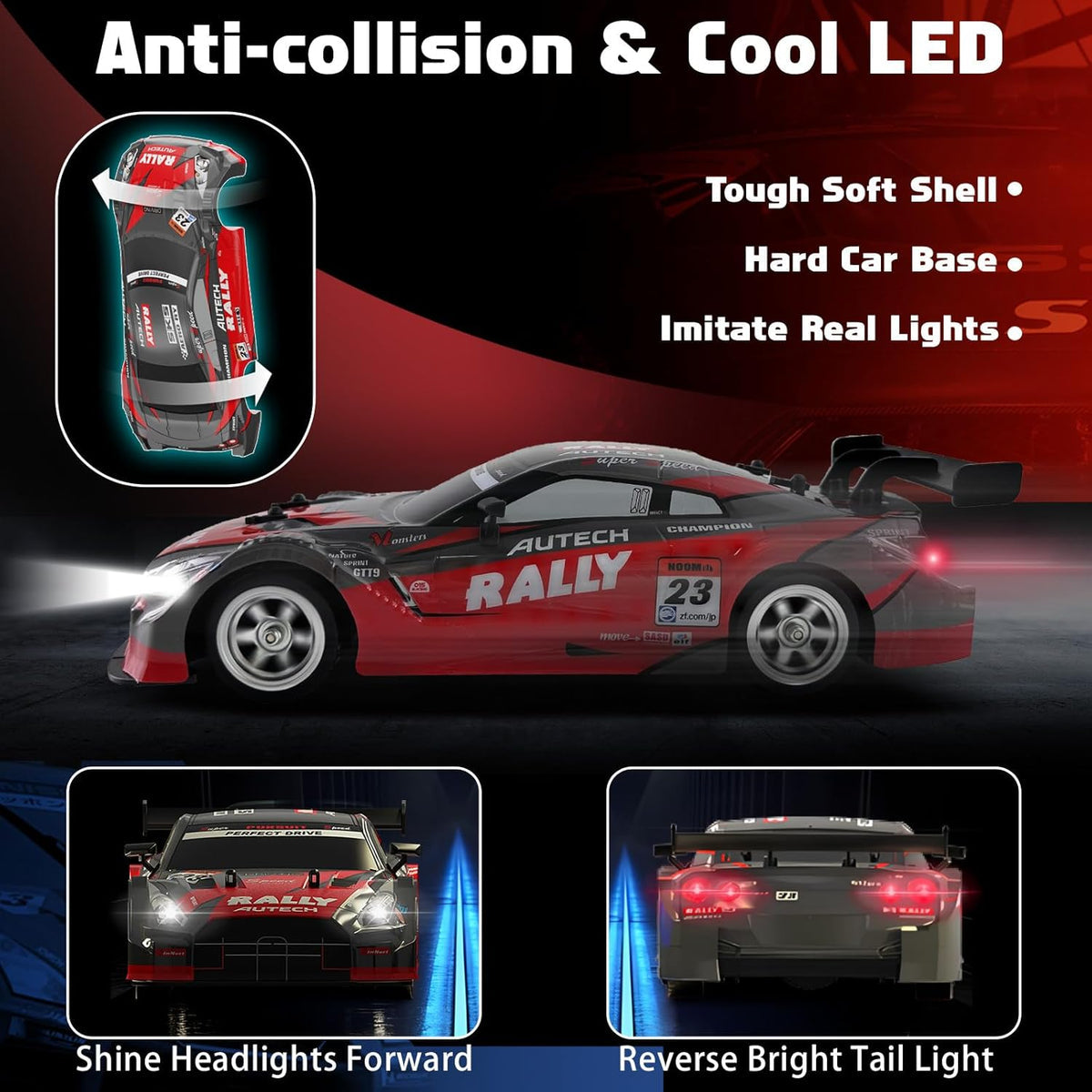 Rally RC Drift Car 2.4GHz, 1/16 Remote Control Car
4WD RC Cars Fast Drifting
Car