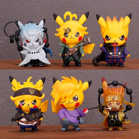 Pikachu X Naruto
Crossover Set of 6 Action
Figures