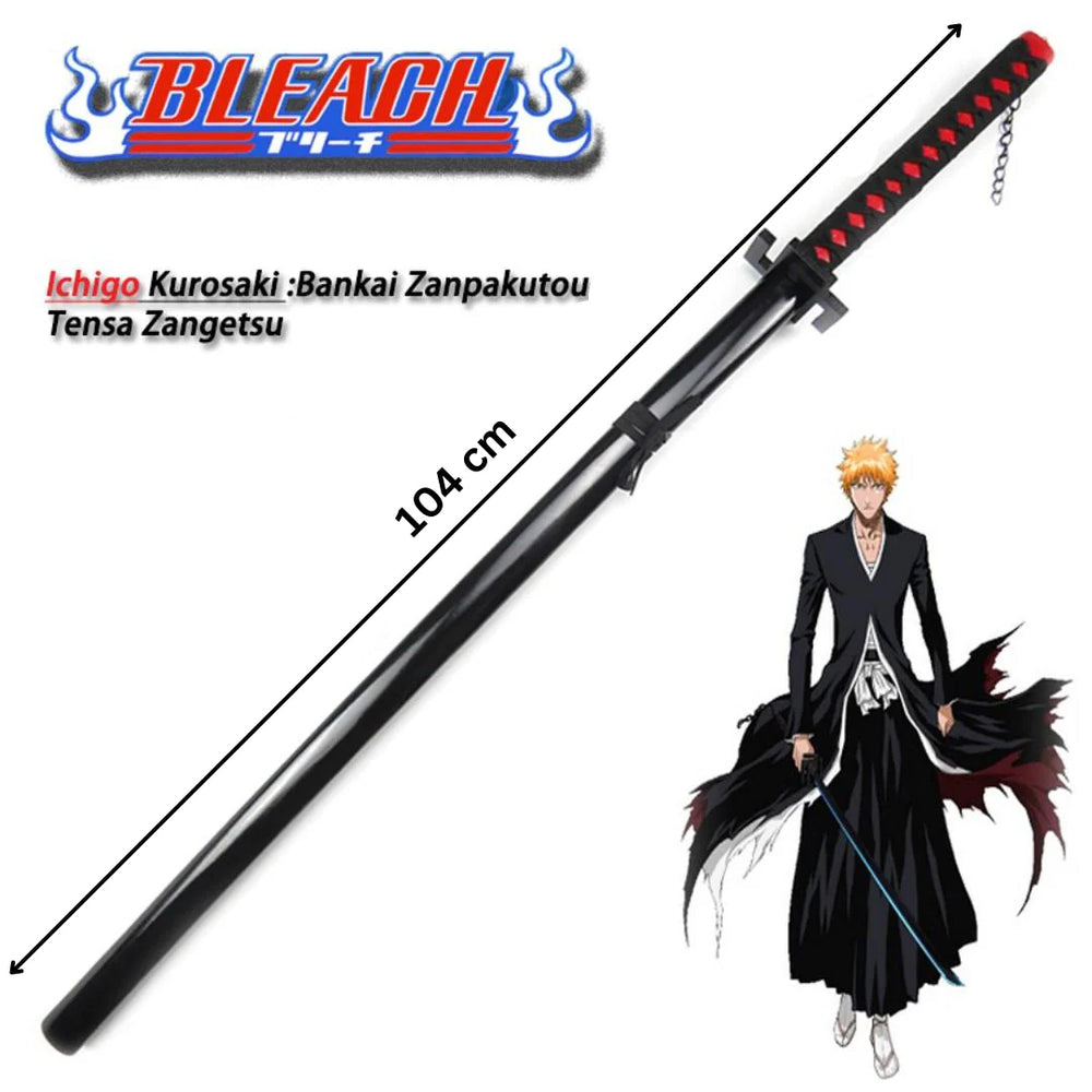 Bleach Ichigo Kurosaki's Zangetsu Wooden Katana
105 Cms